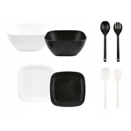 Grillkomplekti taldrikud, kausid, salatilusikad, 24 tk