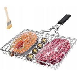 Okyuk patobulintas gilus kepsninės krepšelis, žuvies kepsninės krepšys, nerūdijančio plieno sulankstomi kepsninės krepšeliai su 