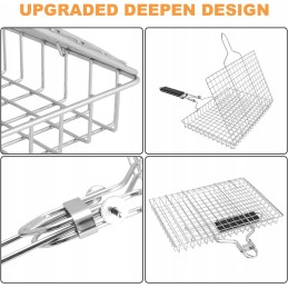 Okyuk patobulintas gilus kepsninės krepšelis, žuvies kepsninės krepšys, nerūdijančio plieno sulankstomi kepsninės krepšeliai su 