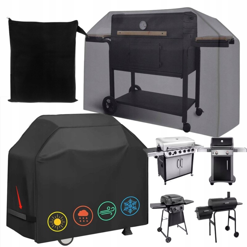 Sodo anglies dujinės kepsninės dangtis, universalus, didelis, brezentinis dangtis