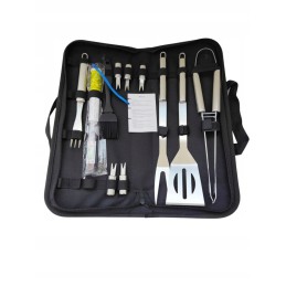 Grilio stalo įrankių rinkinys lagamine