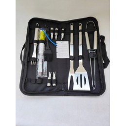 Grilio stalo įrankių rinkinys lagamine