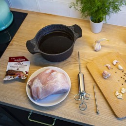 Mėsos injektorius, 60 ml švirkštas, 2 adatos