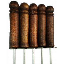 Nerūdijančio plieno laužo lazdos, 120 cm, 5 vnt