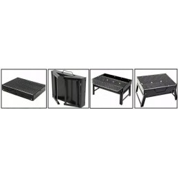 Turistinis grilis su anglimis, nešiojamas lagaminas, grotelės