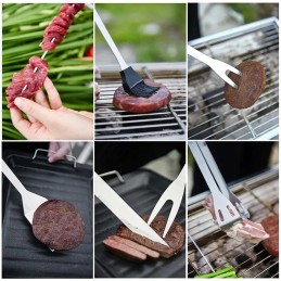 Kepsninės komplektas, priedai, kepsninės reikmenys, nerūdijantis plienas, 18 vnt.