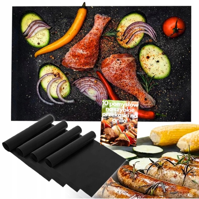 10x tefloninio kilimėlio rinkinys grilio orkaitės kepimo skardai patvari