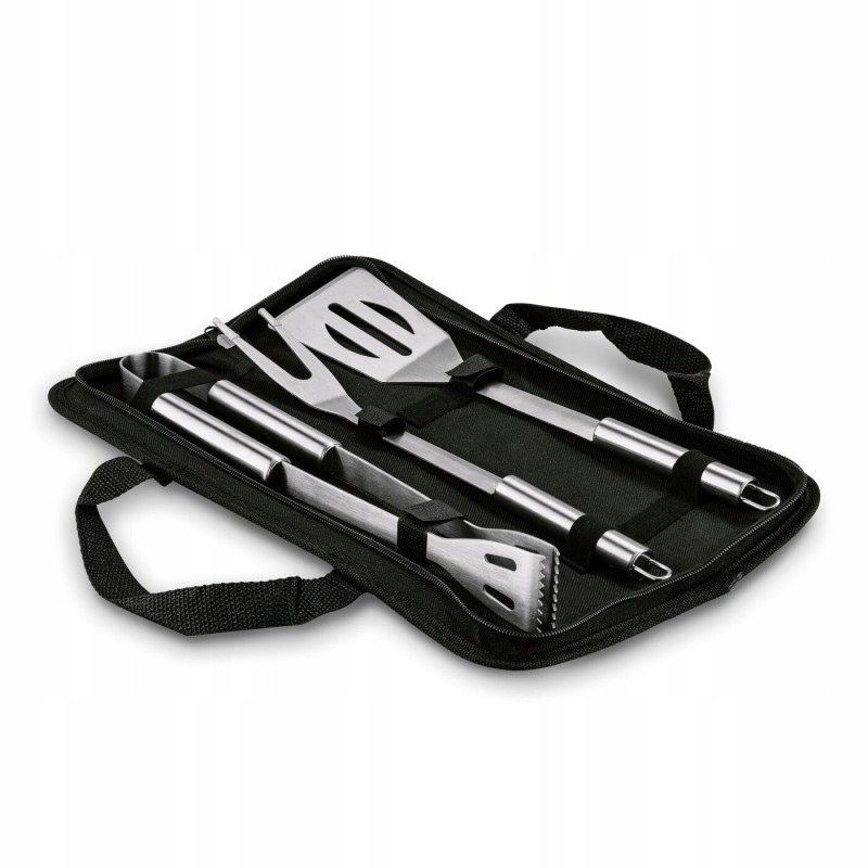 Grilio žnyplių rinkinys, mentelė, mėsos šakutė