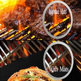 6 nepridegančių anglies kepimo kilimėlių rinkinys,