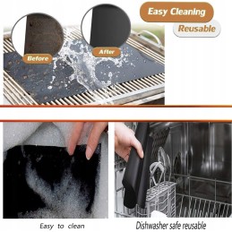 6 nepridegančių anglies kepimo kilimėlių rinkinys,