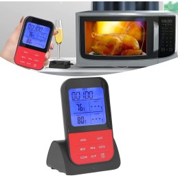 Belaidis termometras su laikmačiu ir dviem temperatūros zondais