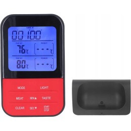 Belaidis termometras su laikmačiu ir dviem temperatūros zondais