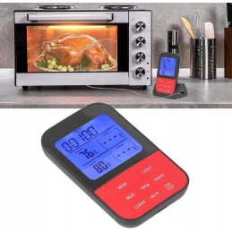 Belaidis termometras su laikmačiu ir dviem temperatūros zondais