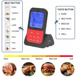 Belaidis termometras su laikmačiu ir dviem temperatūros zondais