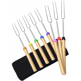 8x dvigubi iešmai laužui, kepsninė dešrelių iešmams, iešmas 81 cm