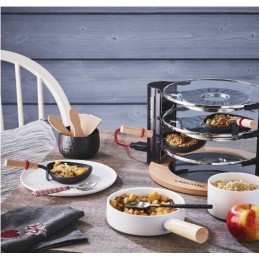 Tai puikus artėjantis hitas, raclette, daugiafunkcis prietaisas, skirtas kepimui ant grotelių, kepimui, kepimui ir kaitinimui.