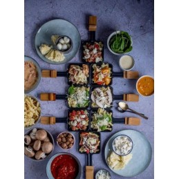 Tai puikus artėjantis hitas, raclette, daugiafunkcis prietaisas, skirtas kepimui ant grotelių, kepimui, kepimui ir kaitinimui.