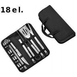 Kepsninės komplektas, priedai, kepsninės reikmenys, nerūdijantis plienas, 18in1