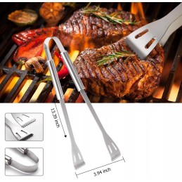 Kepsninės komplektas, priedai, kepsninės reikmenys, nerūdijantis plienas, 18in1