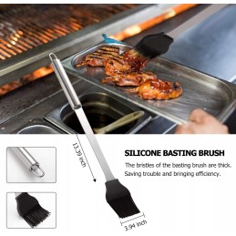 Kepsninės komplektas, priedai, kepsninės reikmenys, nerūdijantis plienas, 18in1