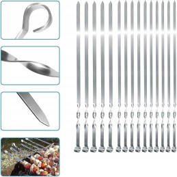 20 vienetų 60cm 2mm nerūdijančio plieno kebabo iešmeliai 20vnt 60cm