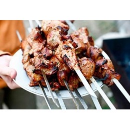 20 vienetų 60cm 2mm nerūdijančio plieno kebabo iešmeliai 20vnt 60cm