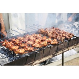 20 vienetų 60cm 2mm nerūdijančio plieno kebabo iešmeliai 20vnt 60cm