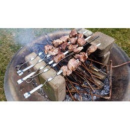 20 vienetų 60cm 2mm nerūdijančio plieno kebabo iešmeliai 20vnt 60cm