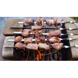 20 vienetų 60cm 2mm nerūdijančio plieno kebabo iešmeliai 20vnt 60cm