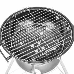 Sferinės sodo kepsninės su dangteliu ir transportavimo ratukais