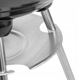 Sferinės sodo kepsninės su dangteliu ir transportavimo ratukais