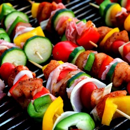 Sodo anglies kepsninė su reguliuojamu grotelių aukščiu