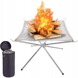 Praktiška nešiojama nerūdijančio plieno stovyklavietės laužavietė