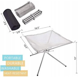 Praktiška nešiojama nerūdijančio plieno stovyklavietės laužavietė