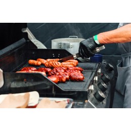 9 nerūdijančio plieno kepimo indų, grilio žnyplių ir peilių rinkinys