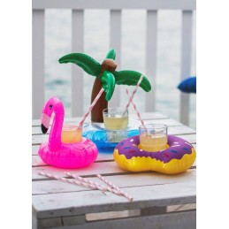 Baseino aksesuarai flamingų gėrimų padėkliukai