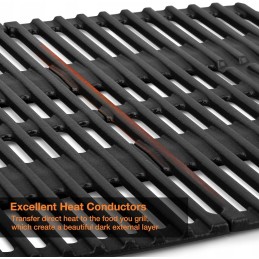 7644 cast iron spare parts accessories for weber q100, q1000, q120, q1200, q140, q1400 gas grill, 32 cm x 21.6 cm 7582 grill pla