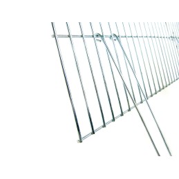 Grill construction grate 80x30 chrome - foldable handles