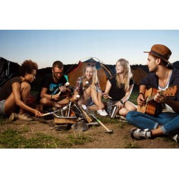 8x dvigubi iešmai laužui, kepsninė dešrelių iešmams, iešmas 81 cm