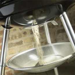 Sodo kepsninė su anglimis su dangteliu, apvali, uždara sferinė grilis su ratukais