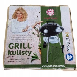 Sodo kepsninė su anglimis su dangteliu, apvali, uždara sferinė grilis su ratukais