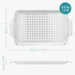 Grillrest küpsetamiseks, ristkülikukujuline terasplaat grillplaadi jaoks