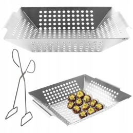 Grill plate, tray, grill basket, steel, free!