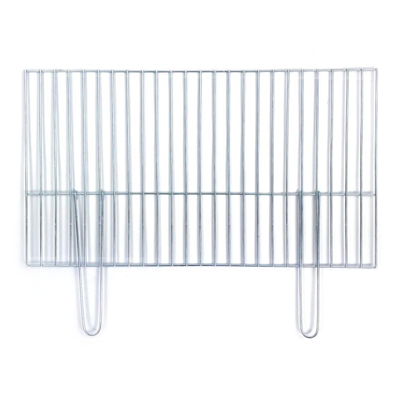 Grill construction grate 70x40 chrome - foldable handles