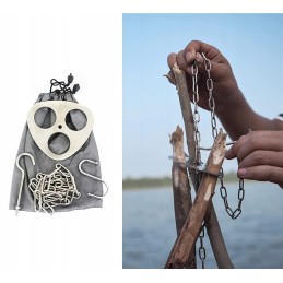 Reguliuojamas kempingo trikojis skirtas įkurti laužą lauke