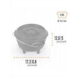 Ketaus puodas ant kojų petromax olandiška orkaitė ft0 5 juoda