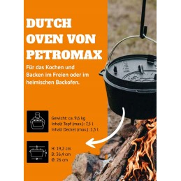 Ketaus puodas ant kojų petromax olandiška orkaitė ft0 5 juoda