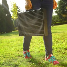 Turistinis grilis mini sulankstomas nešiojamas anglies lagaminas + kilimėliai