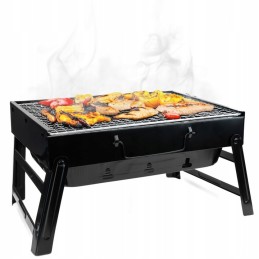 Turistinis grilis mini sulankstomas nešiojamas anglies lagaminas + kilimėliai