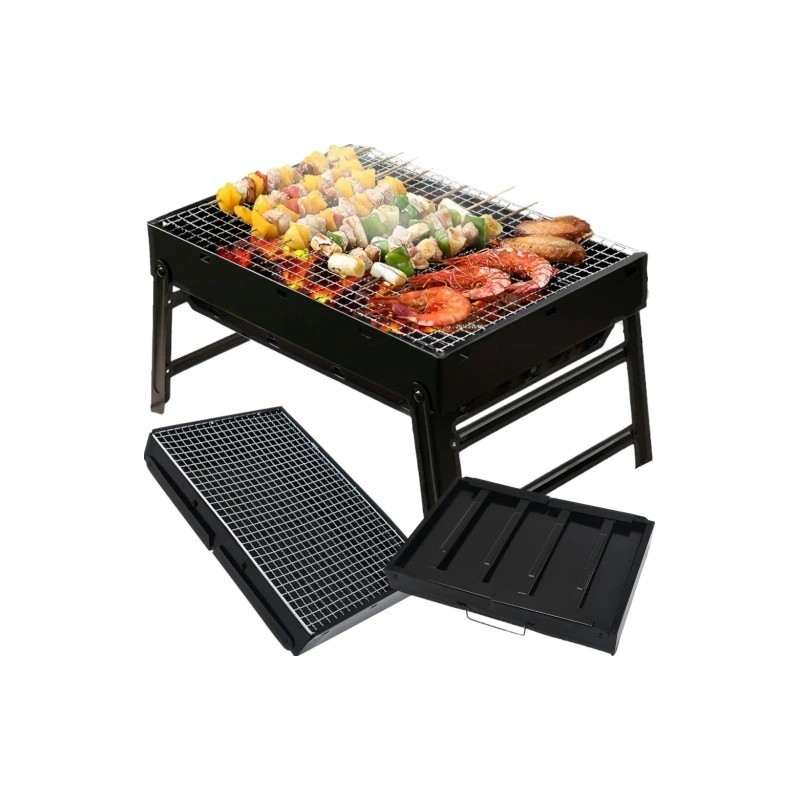 ⭐⭐Turistinis grilis nešiojamas anglis sulankstomas kempingo kepsninės lagaminas grilis⭐⭐